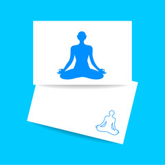 Sticker - yoga lotos sign template