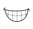 Mouth concept represented by smile cartoon. isolated and flat illustration 