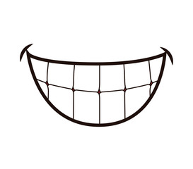 mouth concept represented by smile cartoon. isolated and flat illustration