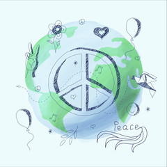 Vector illustration symbol of peace