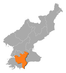  Map - North Korea, North Hwanghae
