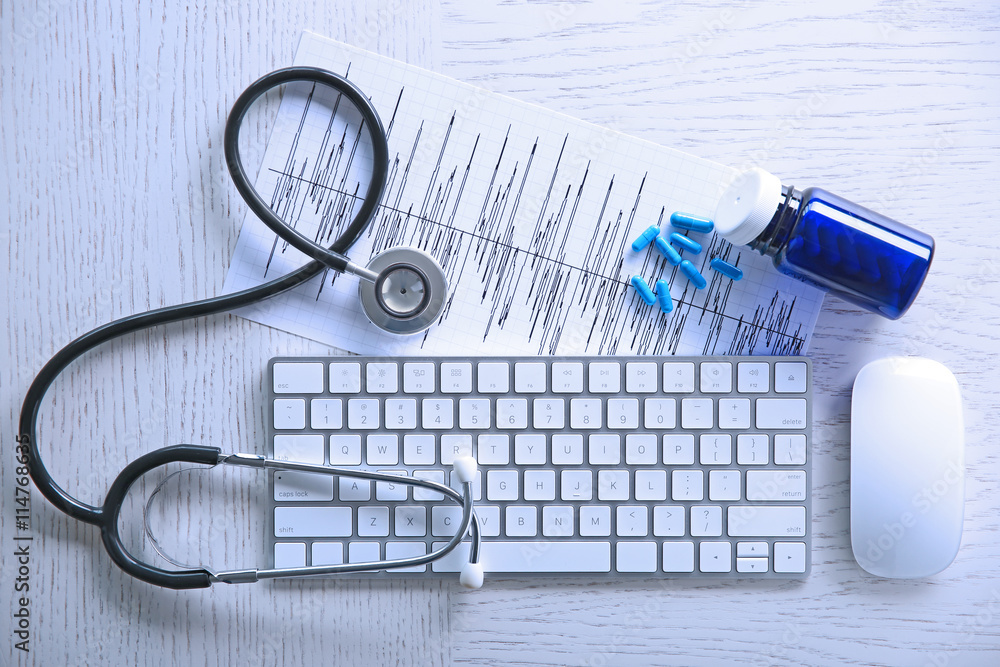 Medical equipment. Cardiogram concept