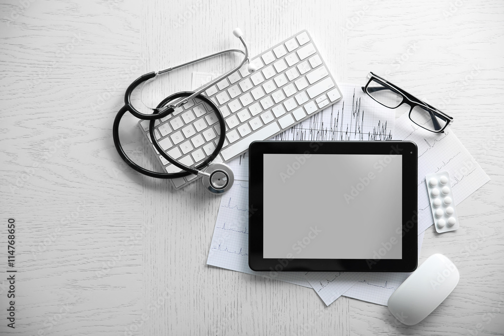 Medical equipment. Cardiogram concept