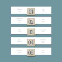 Canvas Print - modern white design template for graphic or website layout