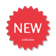 Wall Mural - sticker new collection with shadow on white background