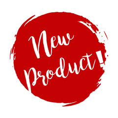 Canvas Print - new product grunge style red colored on white background