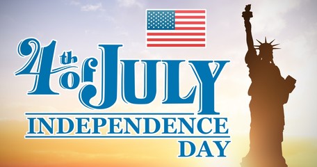 Sticker - Composite image of independence day graphic