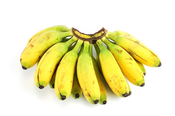 small banana isolated on white background