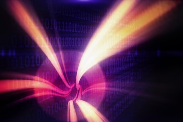 Wall Mural - composite image of red vortex with orange light