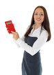 © Dmitriy Melnikov - Young business woman with calculator.