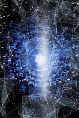 Wall Mural - composite image of constellation of stars