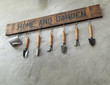tool garden in wooden hanging on loft wall