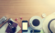 © surasaki - Set of travel accessory background