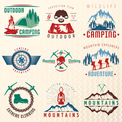 Sticker - Mountain Expeditions Colorful Emblems