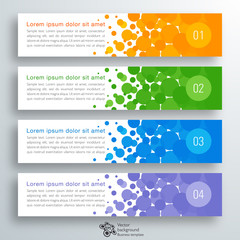 Wall Mural - Infographics Web Banner & Label Design
