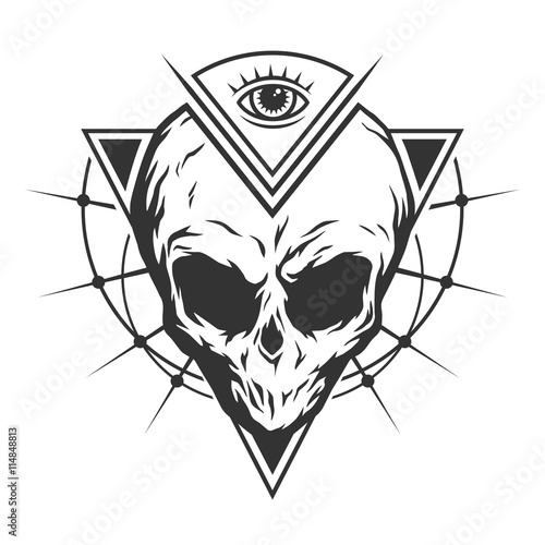 фотография The skull is an alien and all-seeing eye.