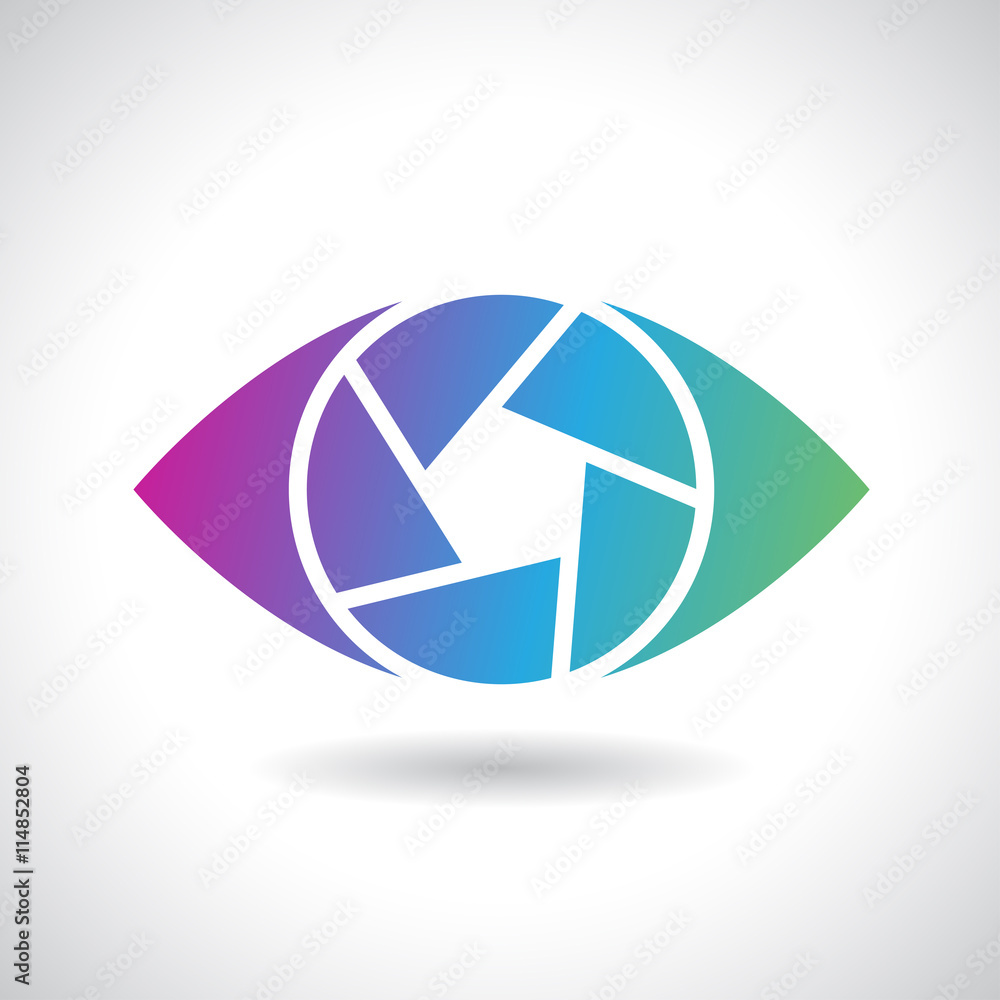 Logo Icon of a Shutter Eye Vector Illustration Stock Illustration ...