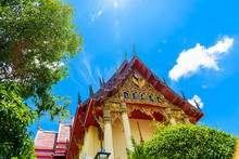 The Chapel Of  Wat Pho Chai Temple In Nong Khai, Thailand.
