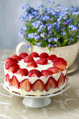 Sticker - Strawberry cake on cake stand