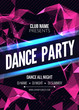 Modern Club Music Party Template, Dance Party Flyer, brochure. Night Party Club sound Banner Poster.