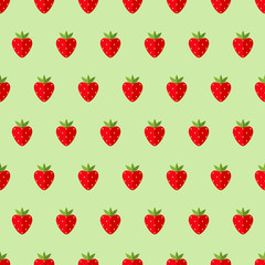 Seamless strawberry pattern. Vector illustration