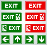 Fototapeta  - exit signs