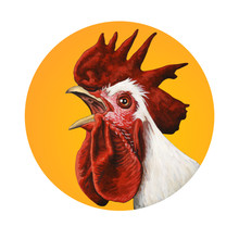 Handcrafted Rooster Portrait