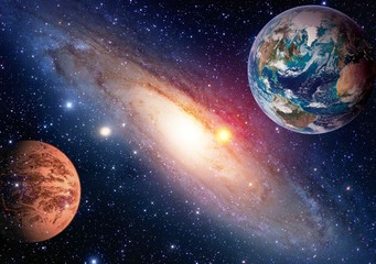 Wall Mural - space planet galaxy milky way earth mars universe astronomy solar system astrology. elements of this