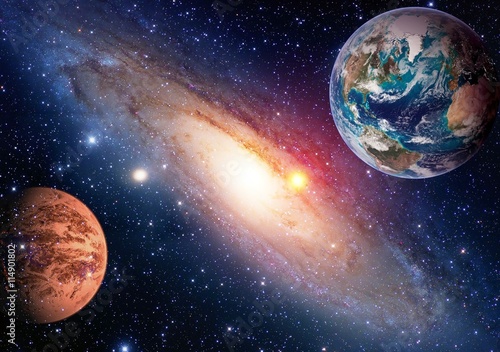 Space Planet Galaxy Milky Way Earth Mars Universe Astronomy
