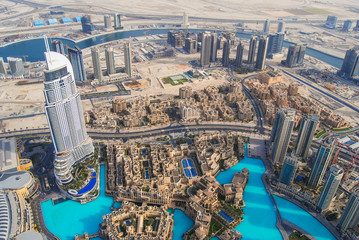 Wall Mural - panoramic views of downtown of dubai city