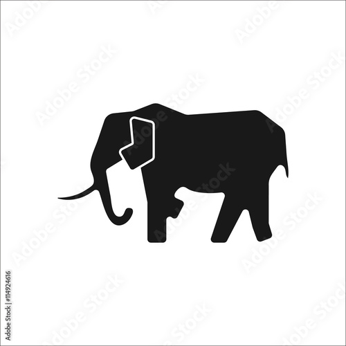 elephant silhouette simple icon on background buy this stock vector and explore similar vectors at adobe stock adobe stock adobe stock