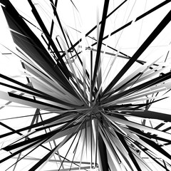Leinwandbilder - Abstract edgy, geometric vector art, monochrome angular illustra