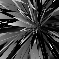 Leinwandbilder - Abstract edgy, geometric vector art, monochrome angular illustra