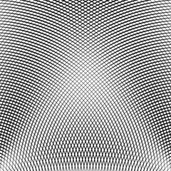 Fototapete - Grid, mesh of lines with dynamic distortion effect. Geometric pa
