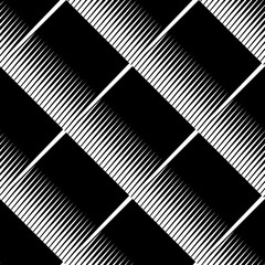 Fototapete - Seamlessly repeatable geometric pattern - Abstract monochrome ba