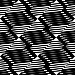 Fototapete - Seamlessly repeatable geometric pattern - Abstract monochrome ba