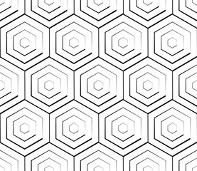 Fototapete - Cellular geometric pattern, seamlessly repeatable. Abstract mono