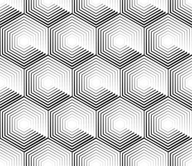 Fototapete - Cellular geometric pattern, seamlessly repeatable. Abstract mono