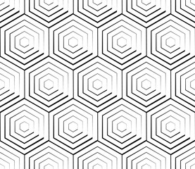 Fototapete - Cellular geometric pattern, seamlessly repeatable. Abstract mono