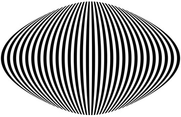 Fototapete - Lines with deformation effect. Abstract uncolored, monochrome il