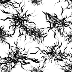 Leinwandbilder - Geometric abstract art. Edgy, angular rough texture. Monochrome,