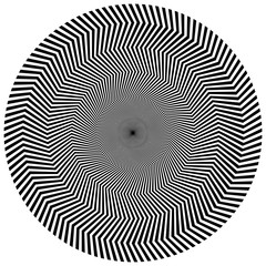 Leinwandbilder - Abstract circular element. Rotating radial lines with wavy effec