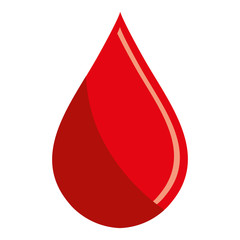 Blood drop icon, blood donation and transfusion theme design, vector illustration.
