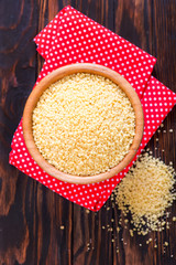 Canvas Print - raw  couscous