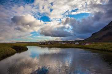 Canvas Print - Quiet  coast of Iceland