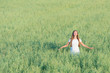 © Leszek Czerwonka - Beautiful young woman in white dress in a wheat field