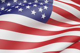Fototapeta Przestrzenne - USA flag