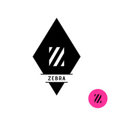 Letter Z Logo. Zebra Stripes Fashion Style Symbol.