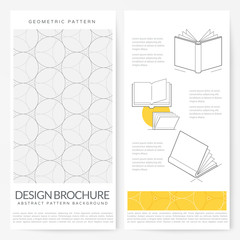 Wall Mural - business brochure flyer design layout template: graphic design brochure with geometric pattern backg