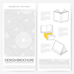 Wall Mural - business brochure flyer design layout template: graphic design brochure with geometric pattern backg